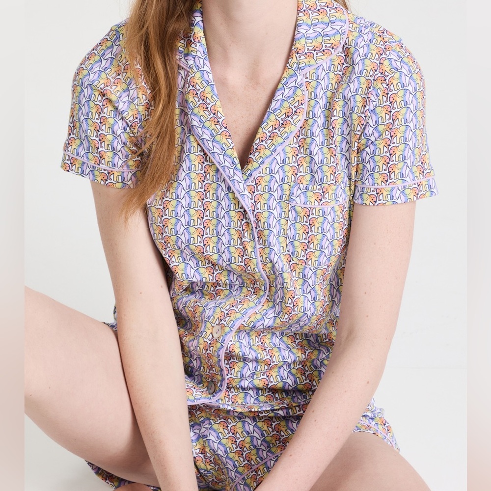 NWT Roller Rabbit tie dye daze Polo Pajama set exclusive size Small